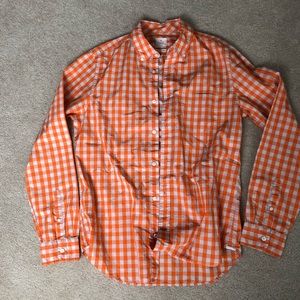 Gap Orange and White long sleeve shirt